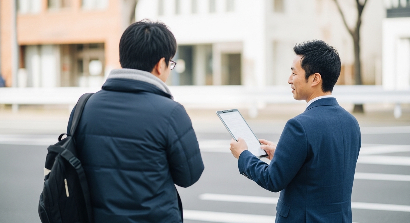 診断書なしで相談する日本人男性と就労移行支援