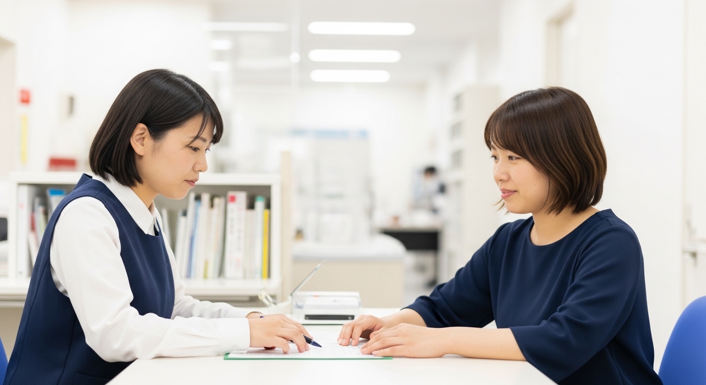 A型事業所で働く日本人女性と厚生年金の仕組み