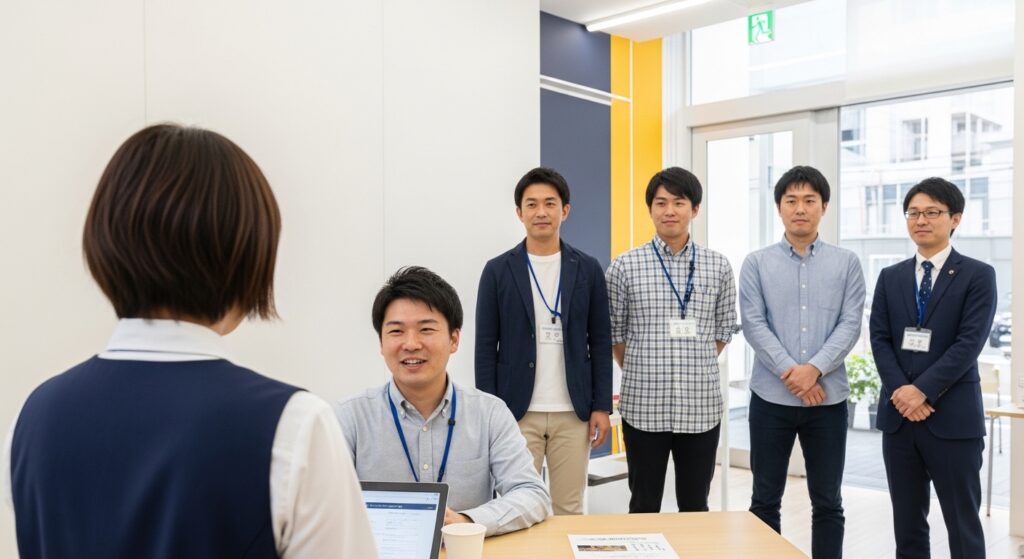 A型作業所に違和感を抱いた利用者が制度や支援内容を確認しながら判断基準を見直しているイメージ