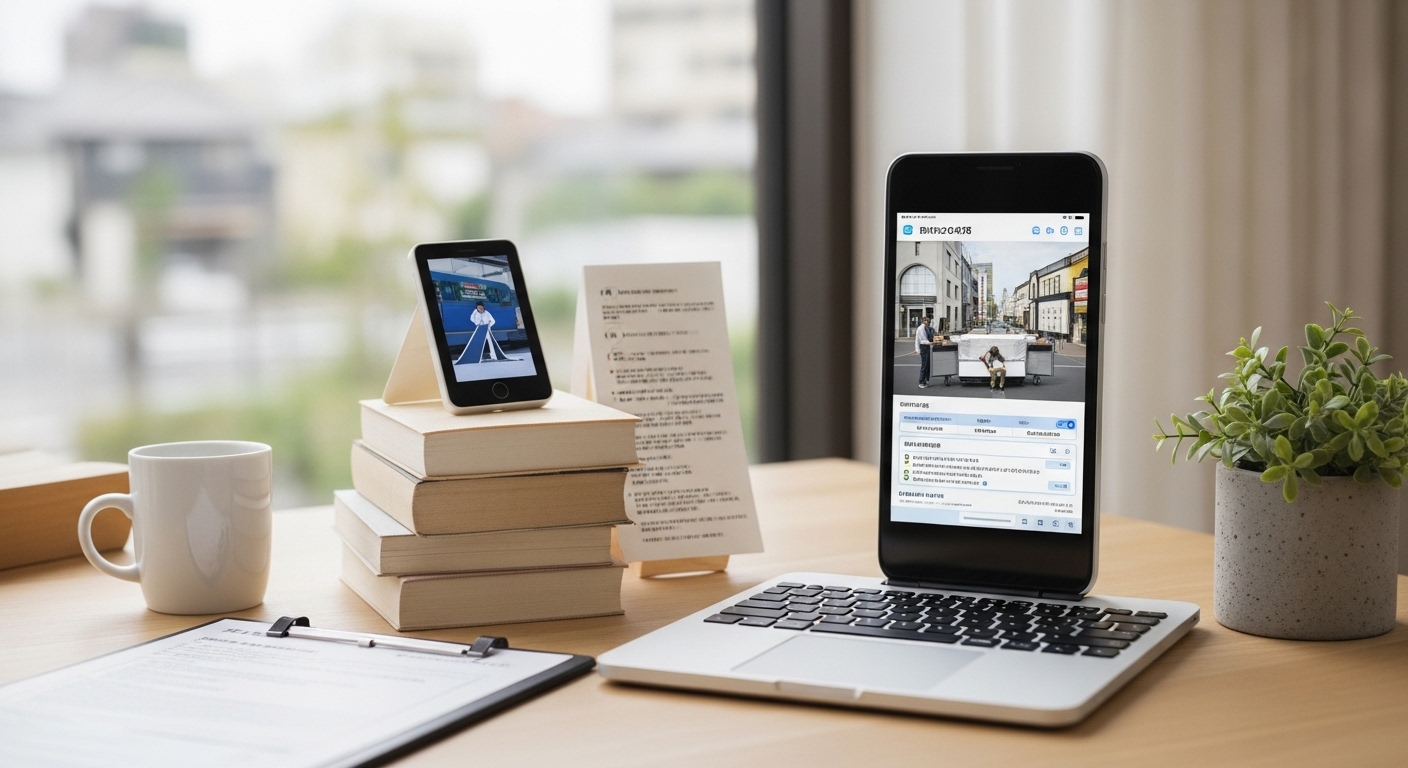 障がい者枠の惨めな就職状況で悩む資料とノートの机上