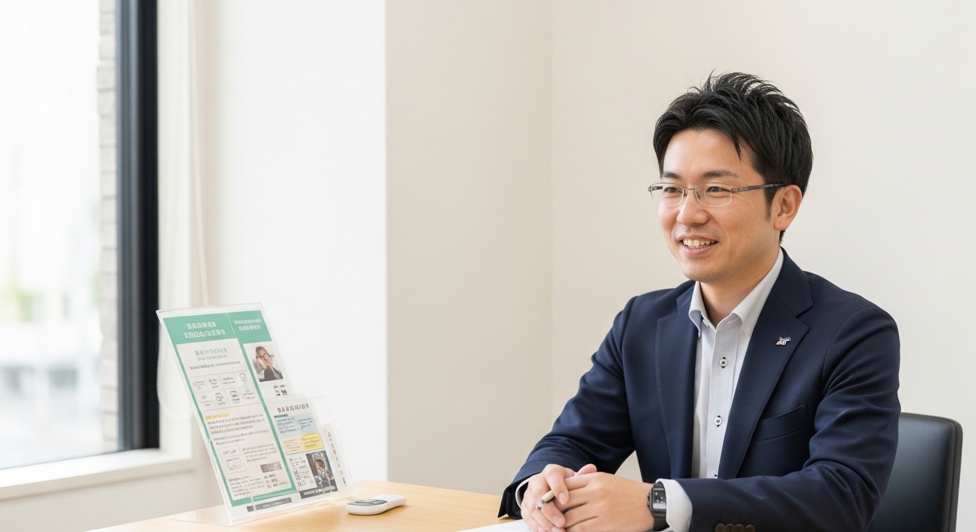 障害者雇用バンクを利用する日本人男性