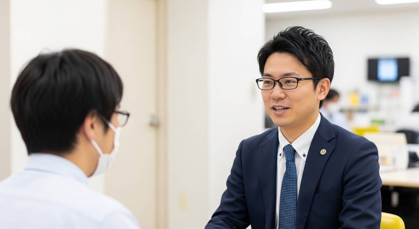 日本人男性が不採用後に対策を検討