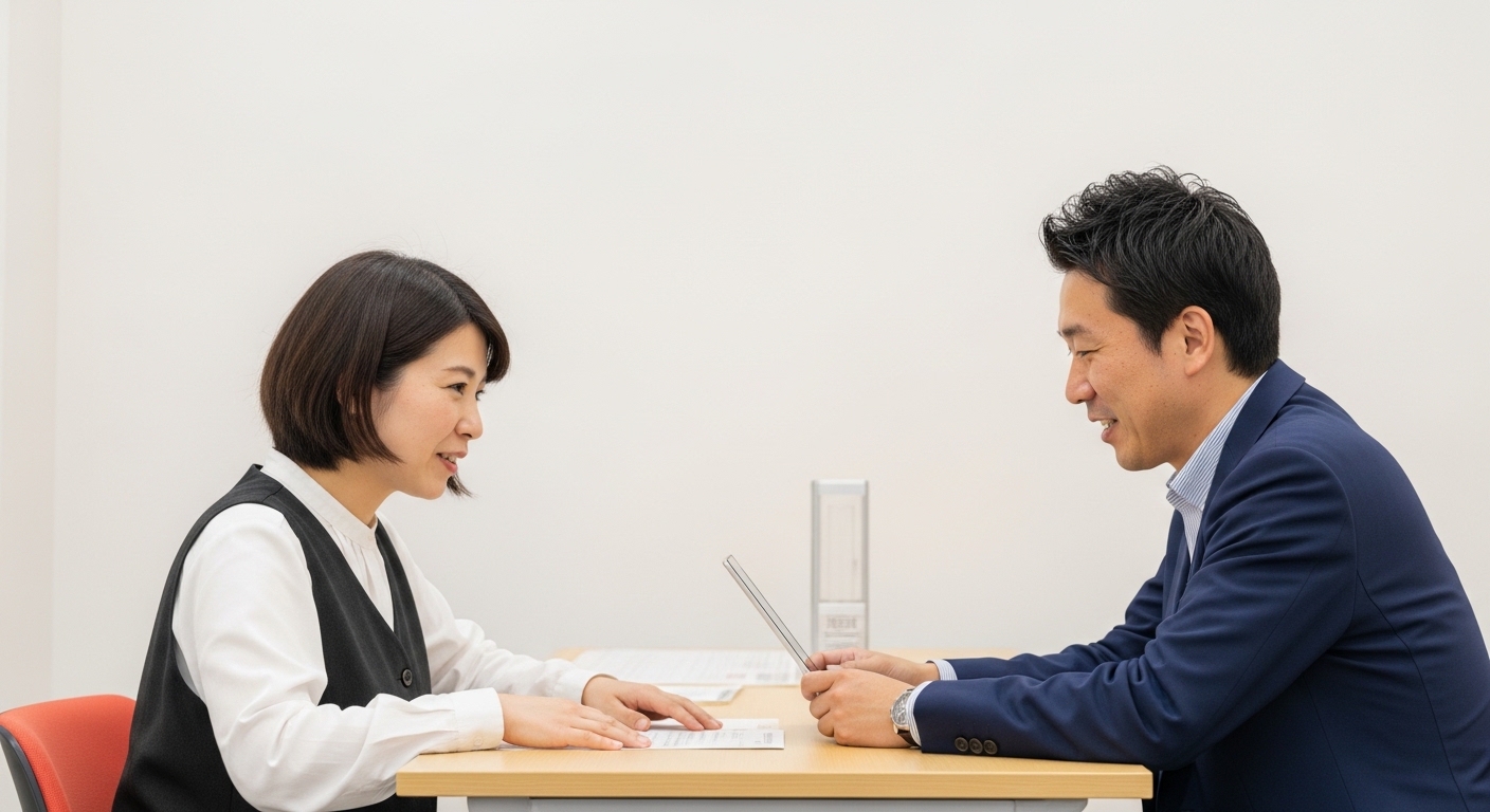 就労支援の本を読む日本人女性