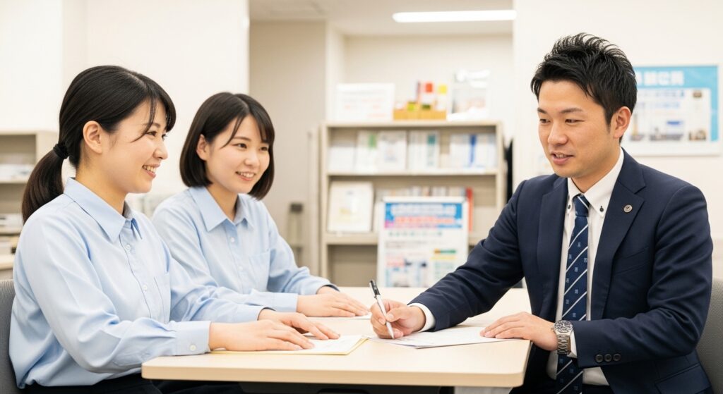 就労支援デザインに取り組む日本人男性