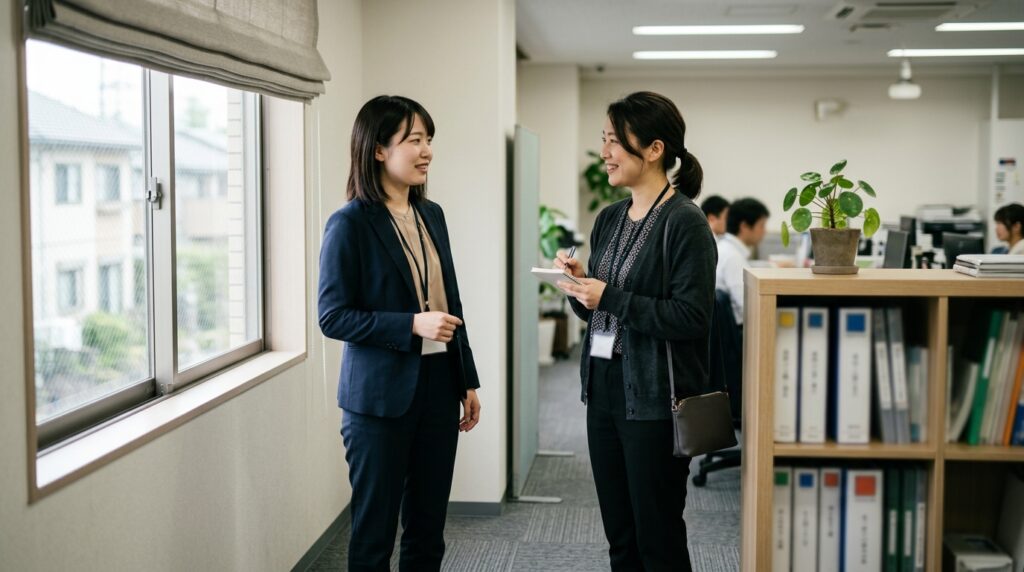 A型事業所での働き方や通所の悩みについて考える様子を表すイメージ画像
