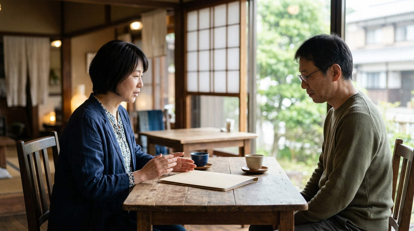就労移行支援の闇や事業所選びの注意点について女性が相談しているイメージ画像
