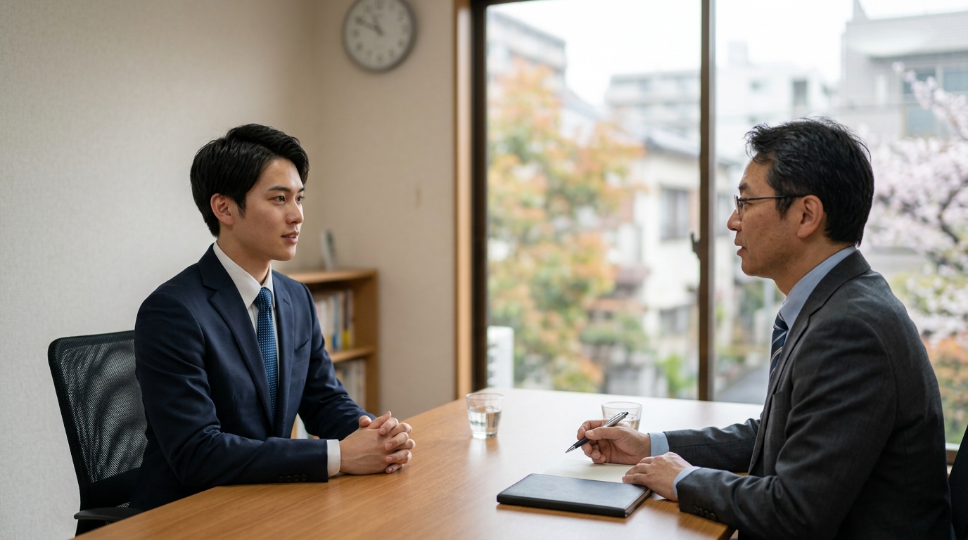 A型事業所は健常者も利用できるのかを調べながら、就労支援施設への通所を検討する男性を表したイメージ画像