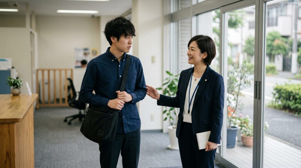 就労移行支援の利用を検討する人が事業所や支援環境について情報収集している様子を表すイメージ画像