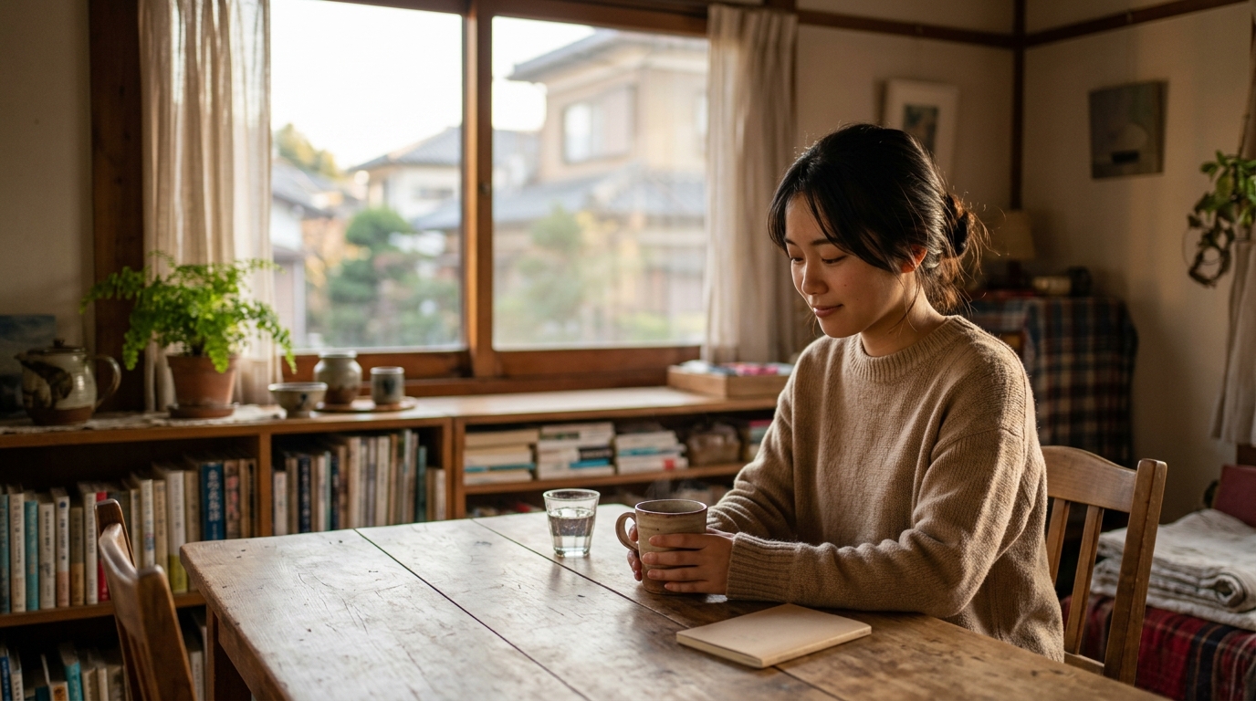 ナビゲーションブックとは何かを学び、女性が支援を受けながら将来の働き方を見つめ直している様子を表すイメージ画像